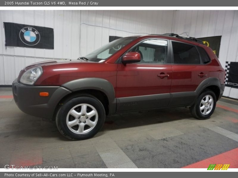 Mesa Red / Gray 2005 Hyundai Tucson GLS V6 4WD