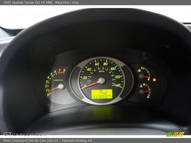 Mesa Red / Gray 2005 Hyundai Tucson GLS V6 4WD