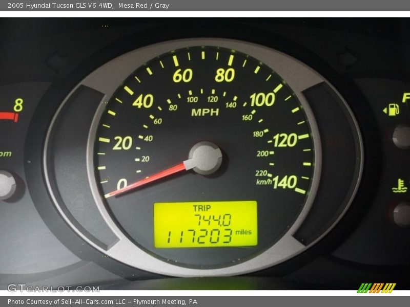 Mesa Red / Gray 2005 Hyundai Tucson GLS V6 4WD