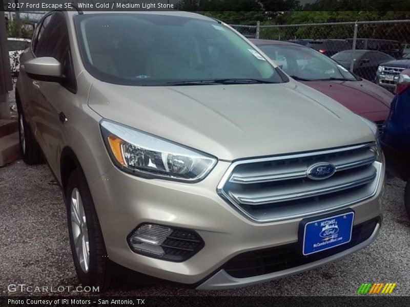 White Gold / Medium Light Stone 2017 Ford Escape SE