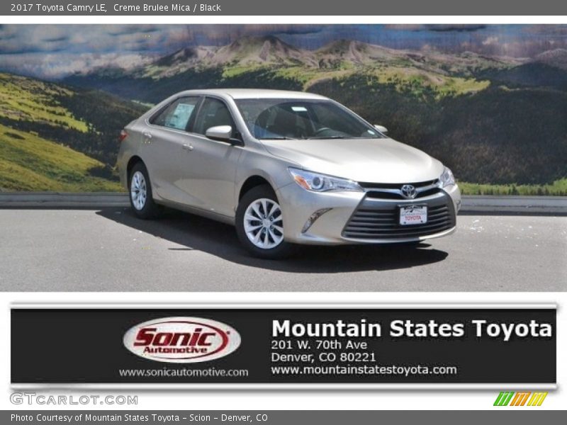 Creme Brulee Mica / Black 2017 Toyota Camry LE