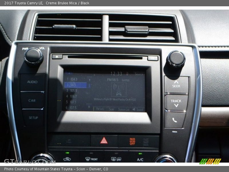 Creme Brulee Mica / Black 2017 Toyota Camry LE