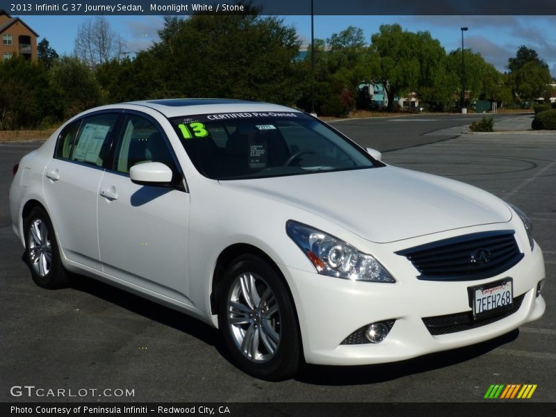 Moonlight White / Stone 2013 Infiniti G 37 Journey Sedan