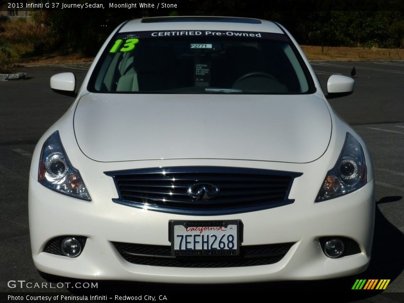 Moonlight White / Stone 2013 Infiniti G 37 Journey Sedan