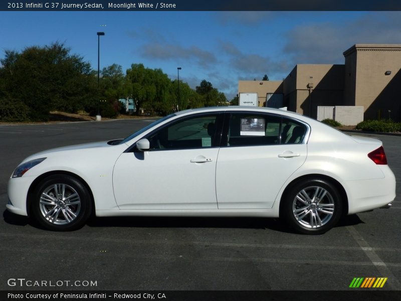 Moonlight White / Stone 2013 Infiniti G 37 Journey Sedan