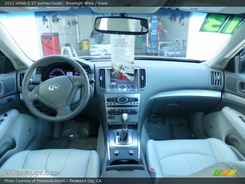 Moonlight White / Stone 2013 Infiniti G 37 Journey Sedan