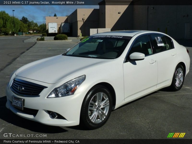 Moonlight White / Stone 2013 Infiniti G 37 Journey Sedan