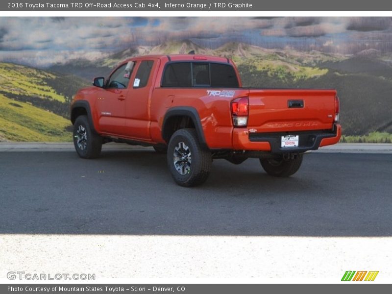 Inferno Orange / TRD Graphite 2016 Toyota Tacoma TRD Off-Road Access Cab 4x4