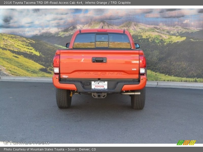 Inferno Orange / TRD Graphite 2016 Toyota Tacoma TRD Off-Road Access Cab 4x4