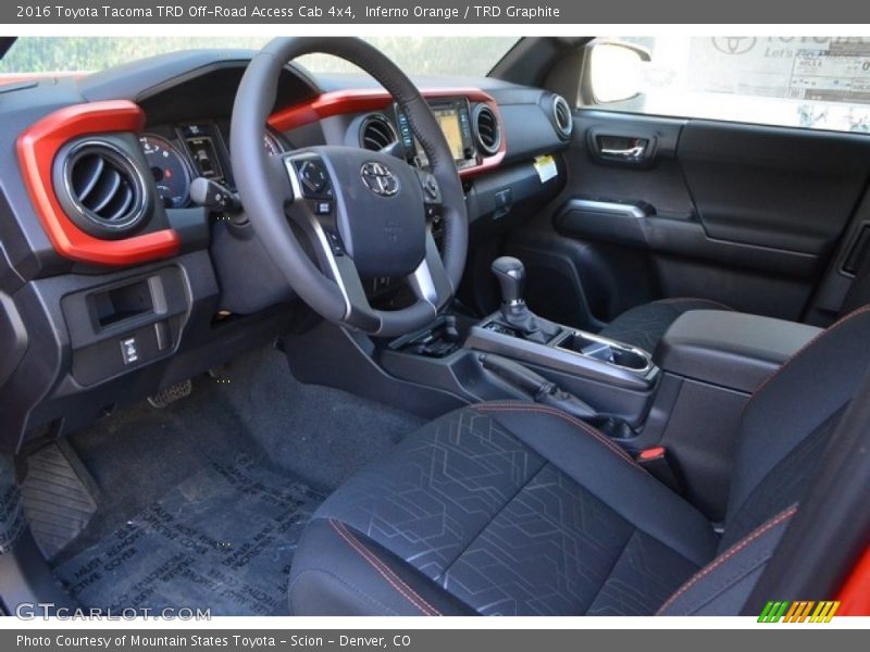 Inferno Orange / TRD Graphite 2016 Toyota Tacoma TRD Off-Road Access Cab 4x4