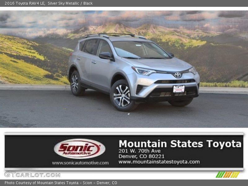 Silver Sky Metallic / Black 2016 Toyota RAV4 LE