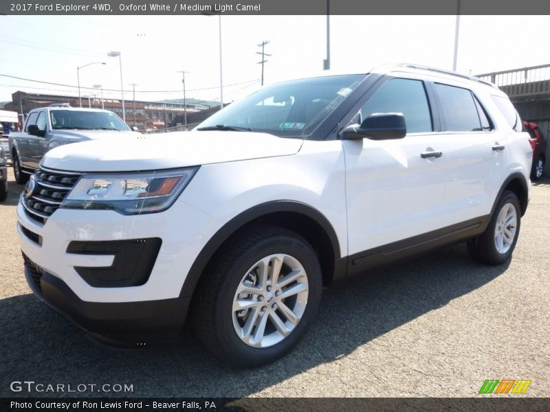 Oxford White / Medium Light Camel 2017 Ford Explorer 4WD