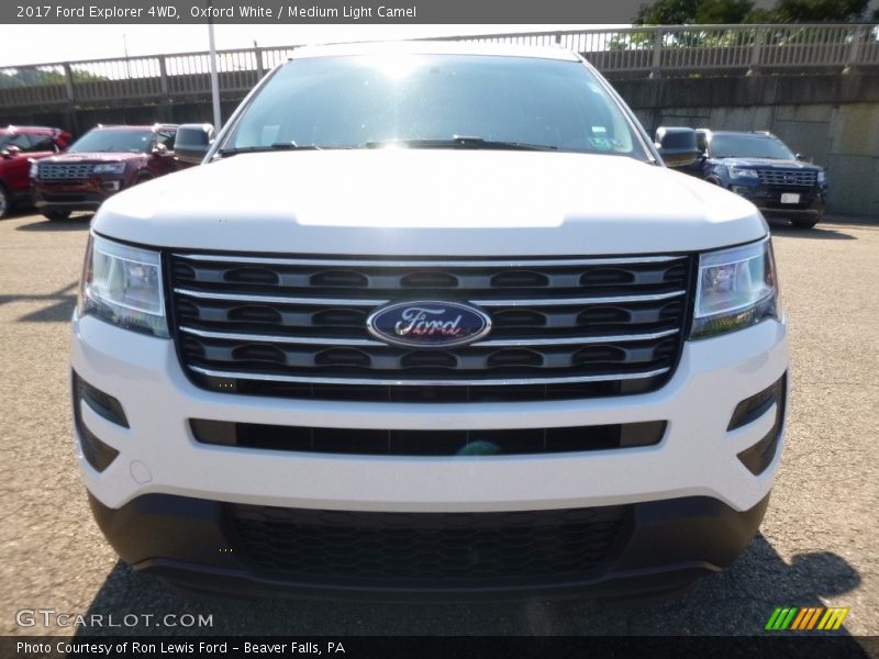 Oxford White / Medium Light Camel 2017 Ford Explorer 4WD
