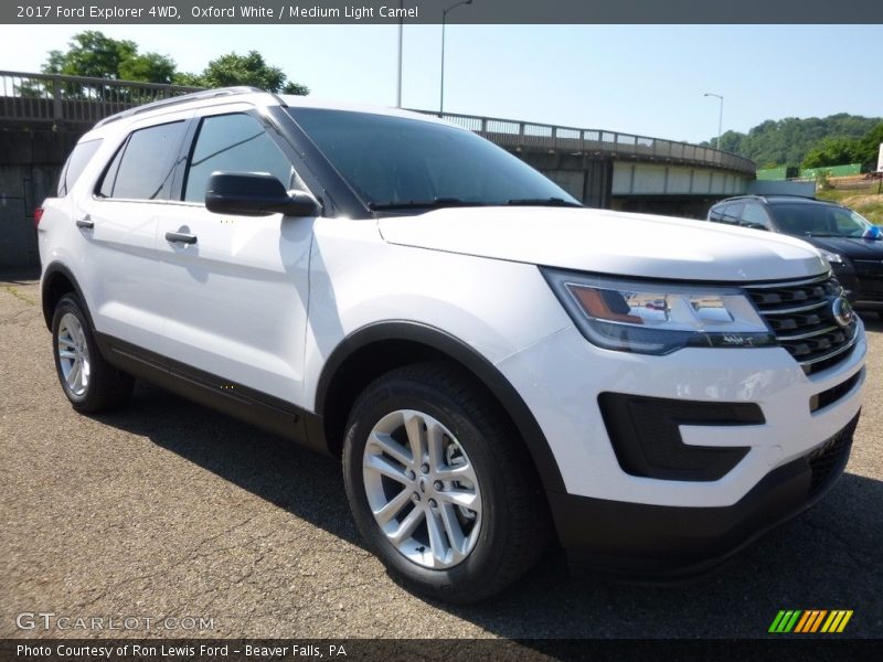 Oxford White / Medium Light Camel 2017 Ford Explorer 4WD