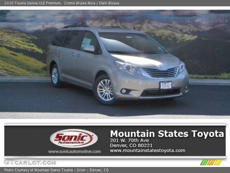 Creme Brulee Mica / Dark Bisque 2016 Toyota Sienna XLE Premium