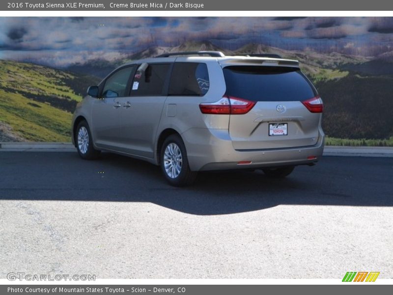 Creme Brulee Mica / Dark Bisque 2016 Toyota Sienna XLE Premium