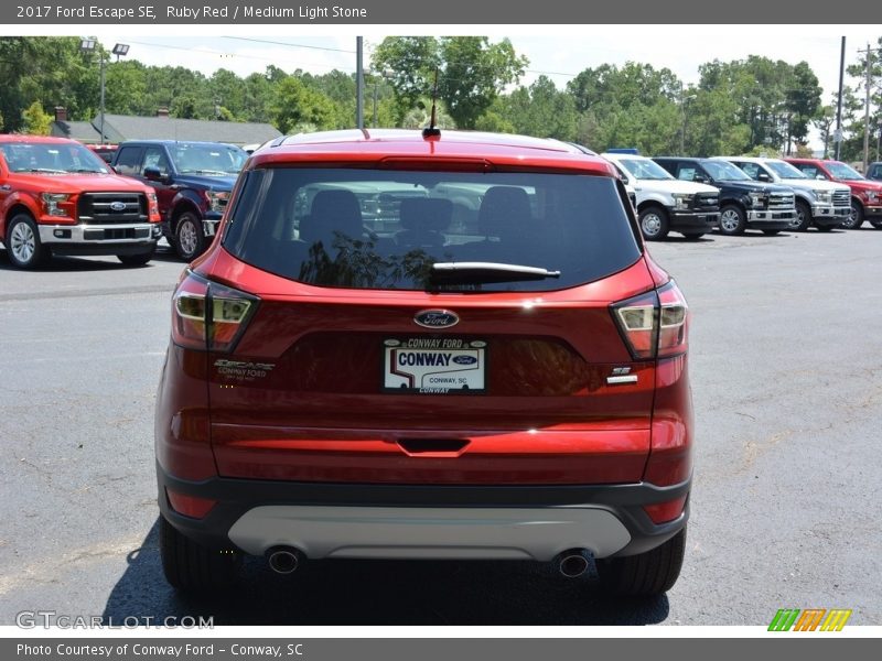 Ruby Red / Medium Light Stone 2017 Ford Escape SE