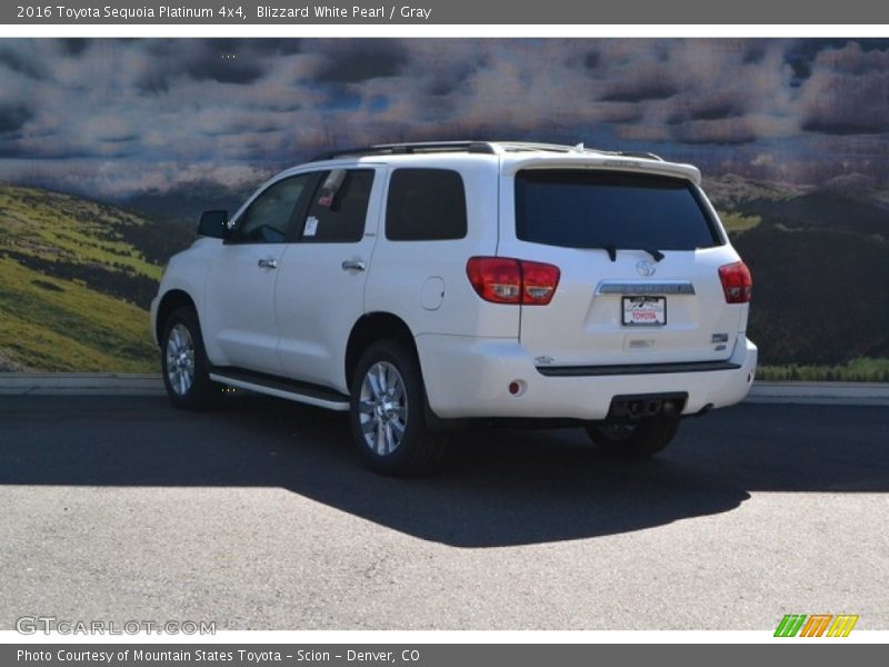 Blizzard White Pearl / Gray 2016 Toyota Sequoia Platinum 4x4