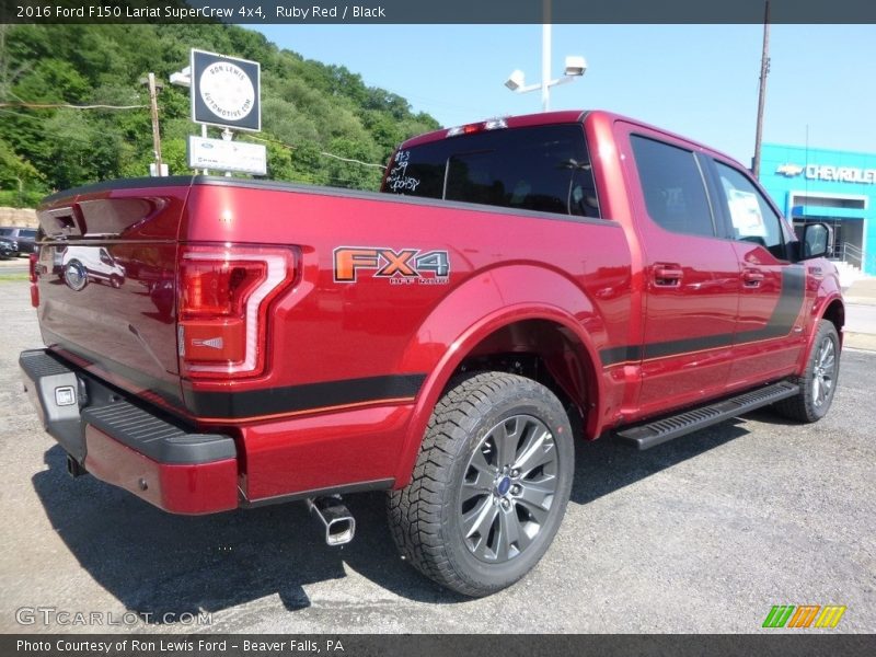 Ruby Red / Black 2016 Ford F150 Lariat SuperCrew 4x4