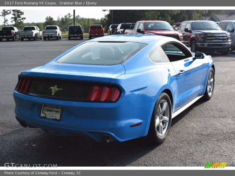 Grabber Blue / Ebony 2017 Ford Mustang V6 Coupe