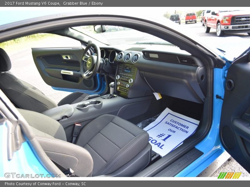 Grabber Blue / Ebony 2017 Ford Mustang V6 Coupe
