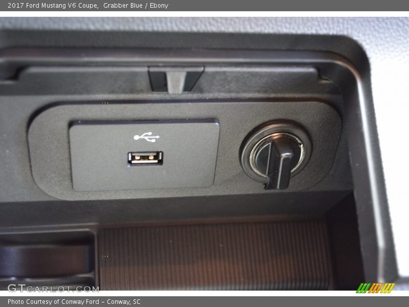 Grabber Blue / Ebony 2017 Ford Mustang V6 Coupe