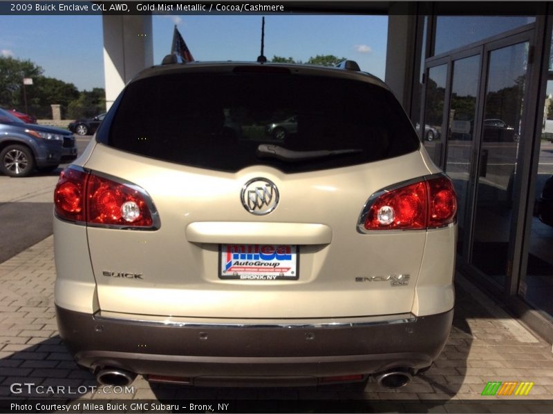 Gold Mist Metallic / Cocoa/Cashmere 2009 Buick Enclave CXL AWD