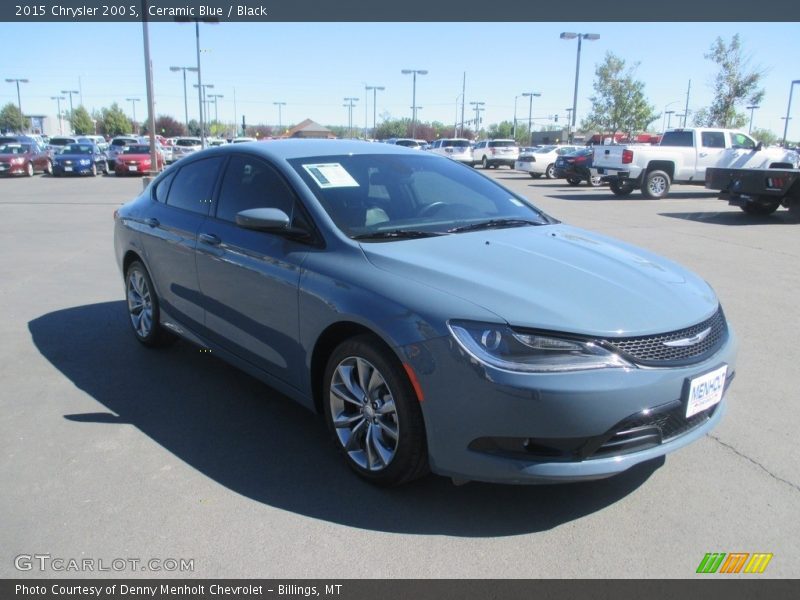 Ceramic Blue / Black 2015 Chrysler 200 S