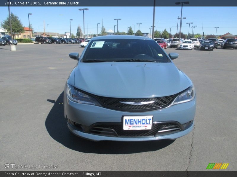 Ceramic Blue / Black 2015 Chrysler 200 S