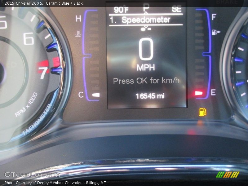 Ceramic Blue / Black 2015 Chrysler 200 S