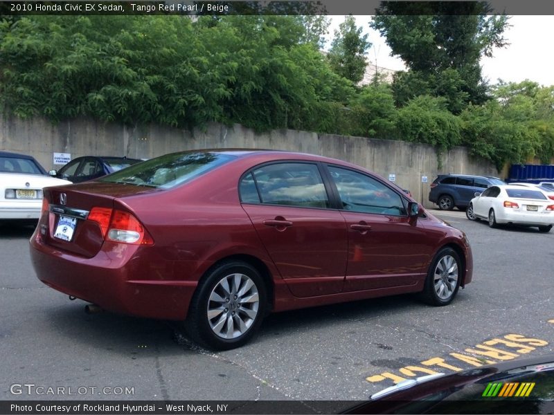 Tango Red Pearl / Beige 2010 Honda Civic EX Sedan