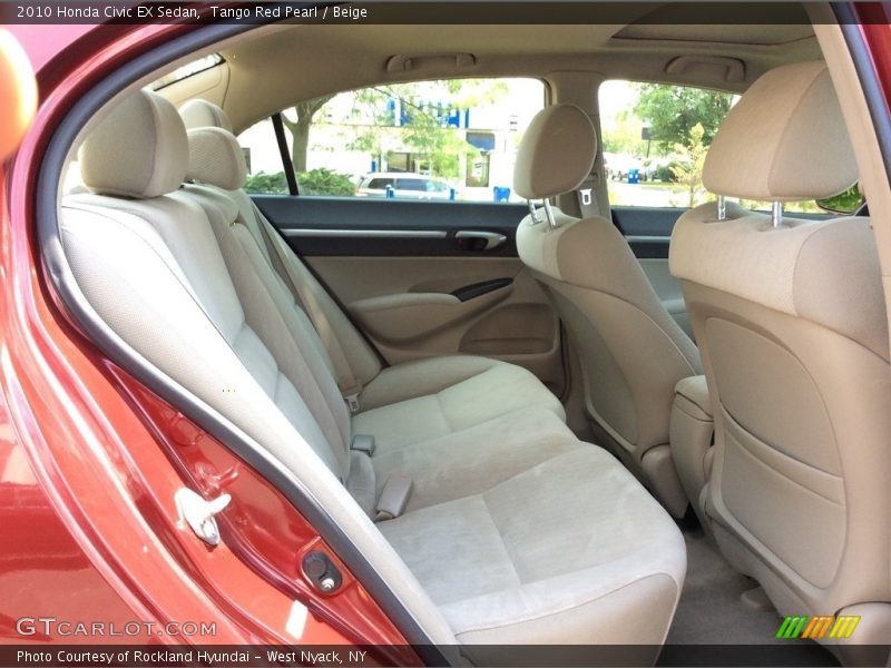 Tango Red Pearl / Beige 2010 Honda Civic EX Sedan