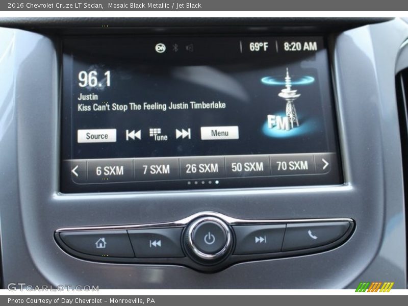 Mosaic Black Metallic / Jet Black 2016 Chevrolet Cruze LT Sedan