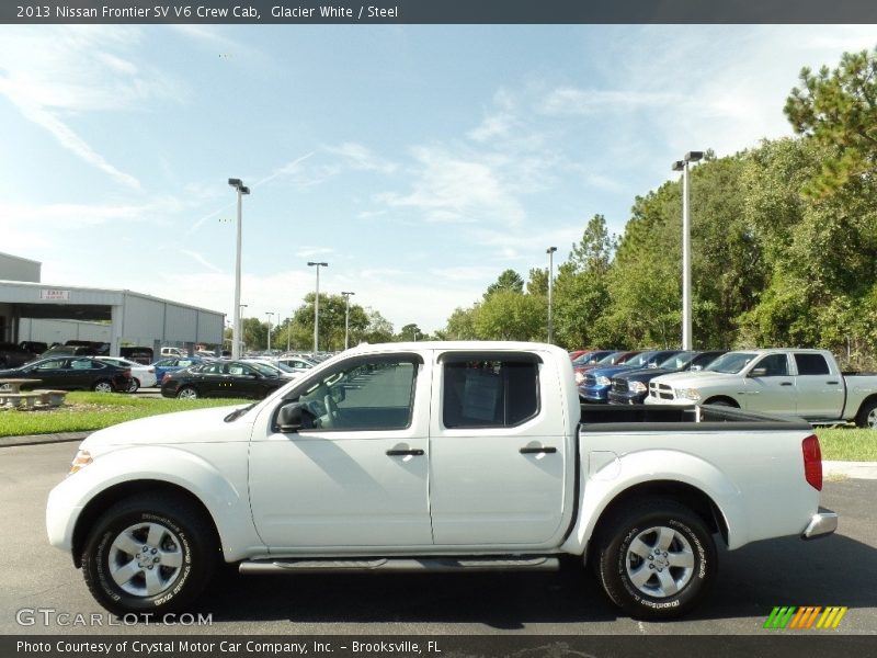 Glacier White / Steel 2013 Nissan Frontier SV V6 Crew Cab
