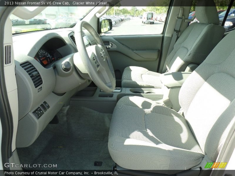 Glacier White / Steel 2013 Nissan Frontier SV V6 Crew Cab
