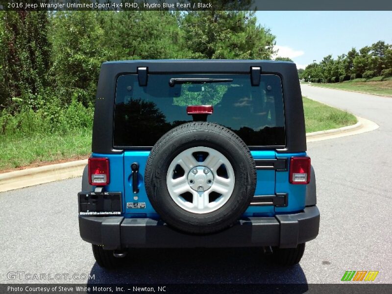 Hydro Blue Pearl / Black 2016 Jeep Wrangler Unlimited Sport 4x4 RHD