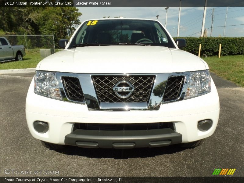 Glacier White / Steel 2013 Nissan Frontier SV V6 Crew Cab