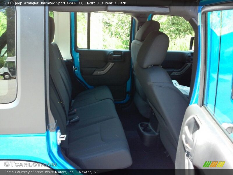 Hydro Blue Pearl / Black 2016 Jeep Wrangler Unlimited Sport 4x4 RHD