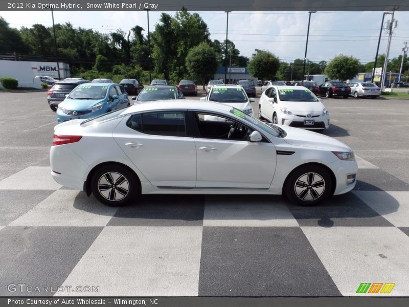 Snow White Pearl / Gray 2012 Kia Optima Hybrid