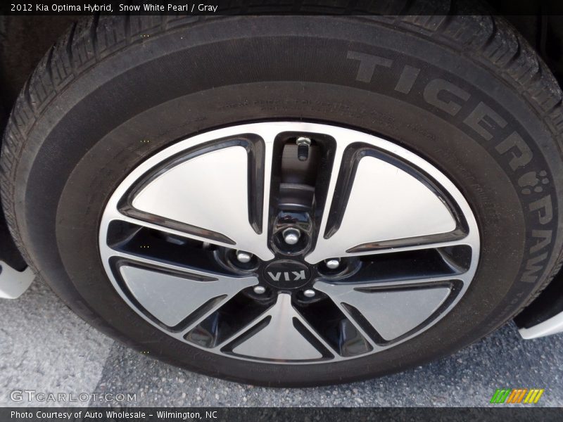 Snow White Pearl / Gray 2012 Kia Optima Hybrid
