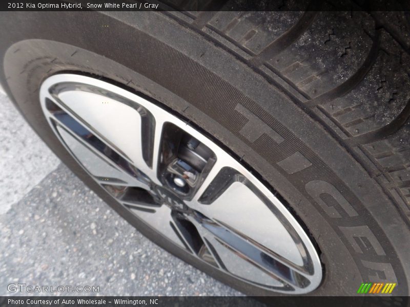 Snow White Pearl / Gray 2012 Kia Optima Hybrid