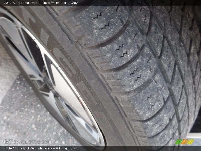Snow White Pearl / Gray 2012 Kia Optima Hybrid