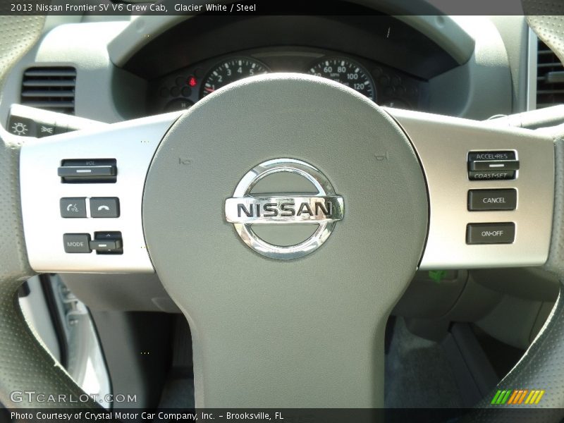 Glacier White / Steel 2013 Nissan Frontier SV V6 Crew Cab