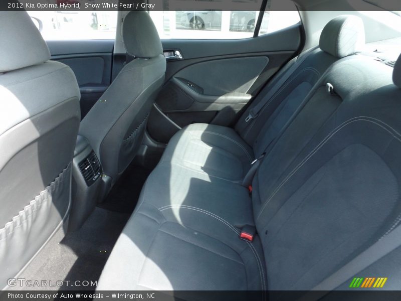 Snow White Pearl / Gray 2012 Kia Optima Hybrid