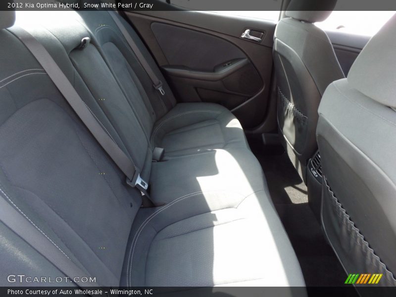 Snow White Pearl / Gray 2012 Kia Optima Hybrid