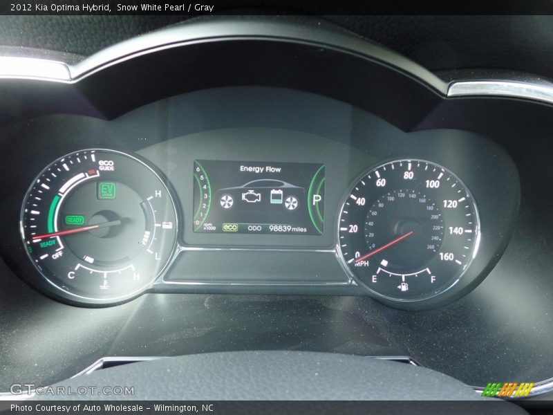 Snow White Pearl / Gray 2012 Kia Optima Hybrid
