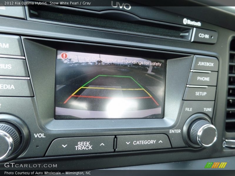 Snow White Pearl / Gray 2012 Kia Optima Hybrid