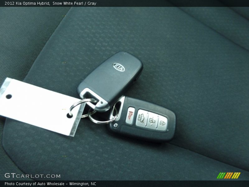 Snow White Pearl / Gray 2012 Kia Optima Hybrid