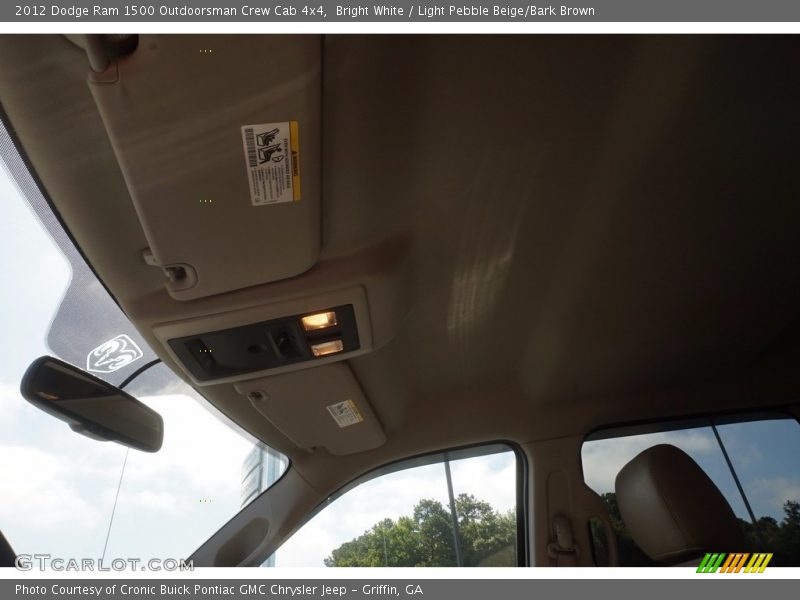 Bright White / Light Pebble Beige/Bark Brown 2012 Dodge Ram 1500 Outdoorsman Crew Cab 4x4