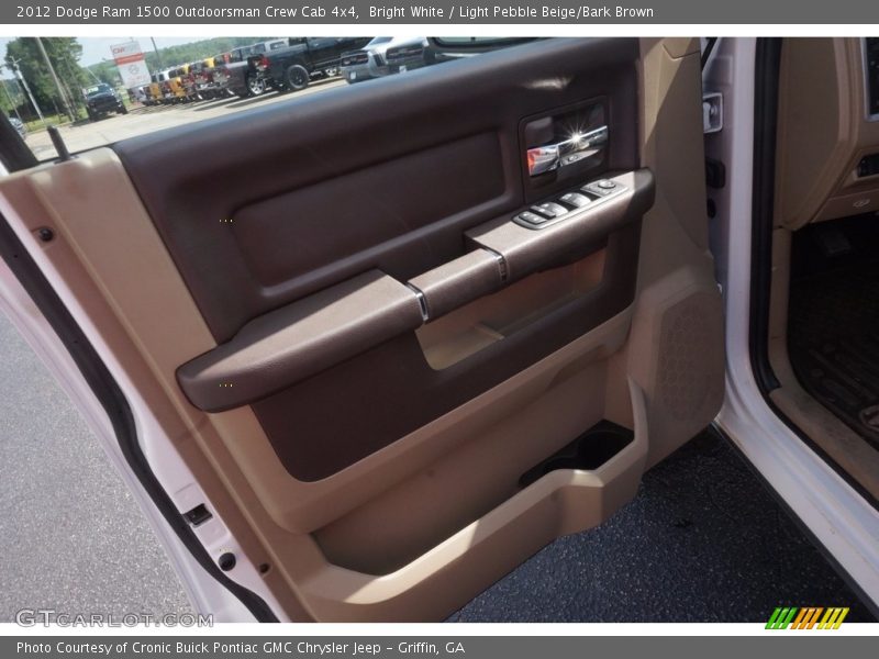 Bright White / Light Pebble Beige/Bark Brown 2012 Dodge Ram 1500 Outdoorsman Crew Cab 4x4